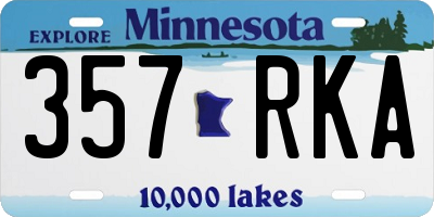 MN license plate 357RKA