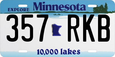 MN license plate 357RKB