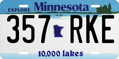 MN license plate 357RKE