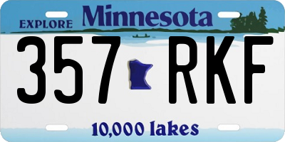 MN license plate 357RKF