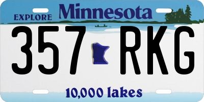 MN license plate 357RKG