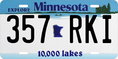 MN license plate 357RKI
