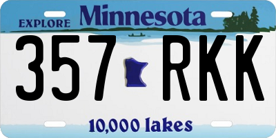 MN license plate 357RKK