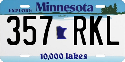 MN license plate 357RKL