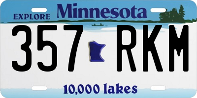 MN license plate 357RKM