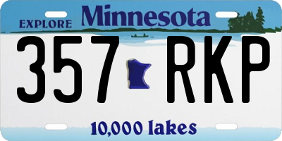MN license plate 357RKP
