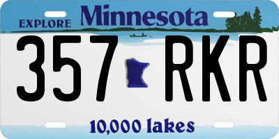 MN license plate 357RKR