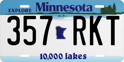MN license plate 357RKT