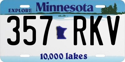 MN license plate 357RKV