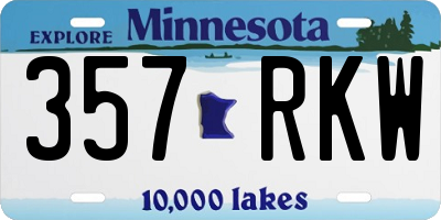 MN license plate 357RKW
