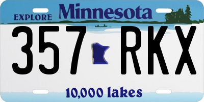 MN license plate 357RKX