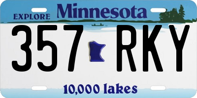 MN license plate 357RKY
