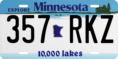 MN license plate 357RKZ