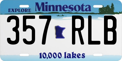 MN license plate 357RLB