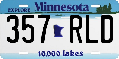 MN license plate 357RLD