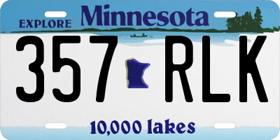 MN license plate 357RLK