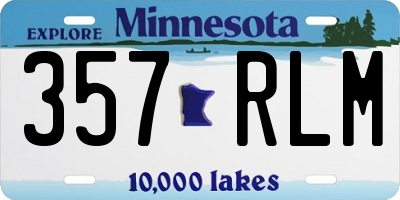 MN license plate 357RLM