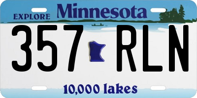 MN license plate 357RLN