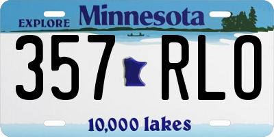 MN license plate 357RLO