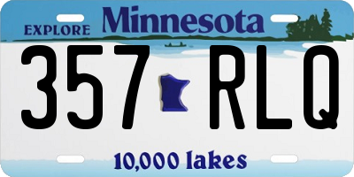 MN license plate 357RLQ