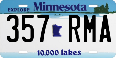 MN license plate 357RMA