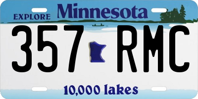 MN license plate 357RMC