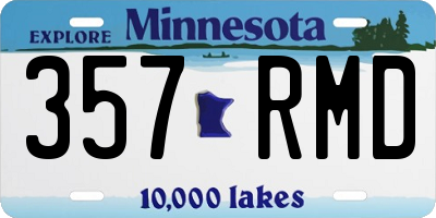 MN license plate 357RMD