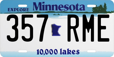 MN license plate 357RME