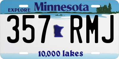 MN license plate 357RMJ