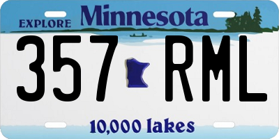 MN license plate 357RML