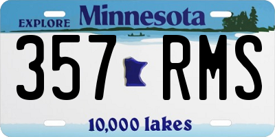 MN license plate 357RMS