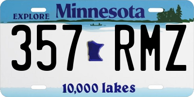 MN license plate 357RMZ