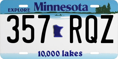 MN license plate 357RQZ