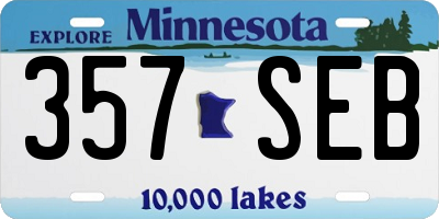 MN license plate 357SEB