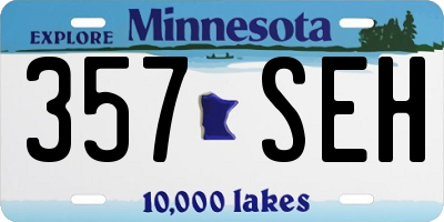 MN license plate 357SEH