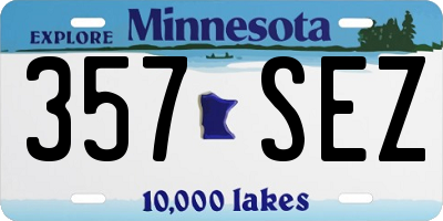 MN license plate 357SEZ