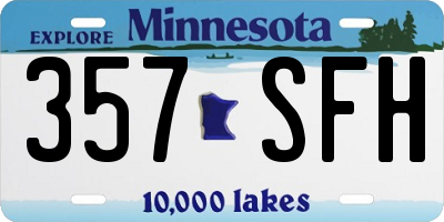 MN license plate 357SFH