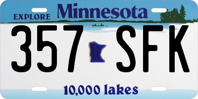 MN license plate 357SFK