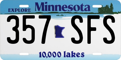 MN license plate 357SFS