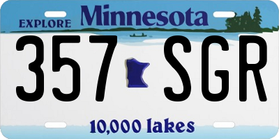 MN license plate 357SGR