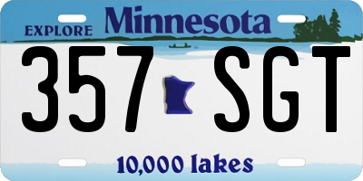 MN license plate 357SGT