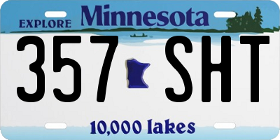 MN license plate 357SHT