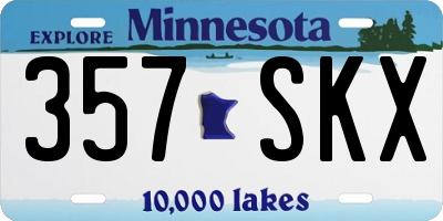 MN license plate 357SKX