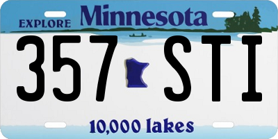 MN license plate 357STI