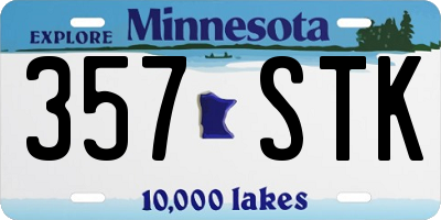 MN license plate 357STK