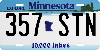 MN license plate 357STN
