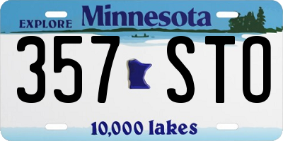 MN license plate 357STO