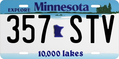 MN license plate 357STV