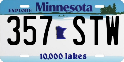 MN license plate 357STW