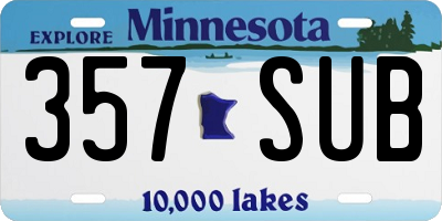 MN license plate 357SUB